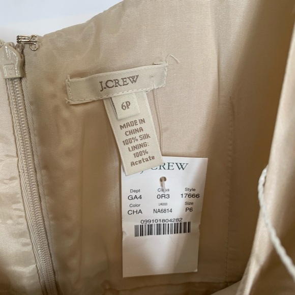 New J. Crew Clementine Sleeveless Dress 6P Tan - Picture 4 of 6